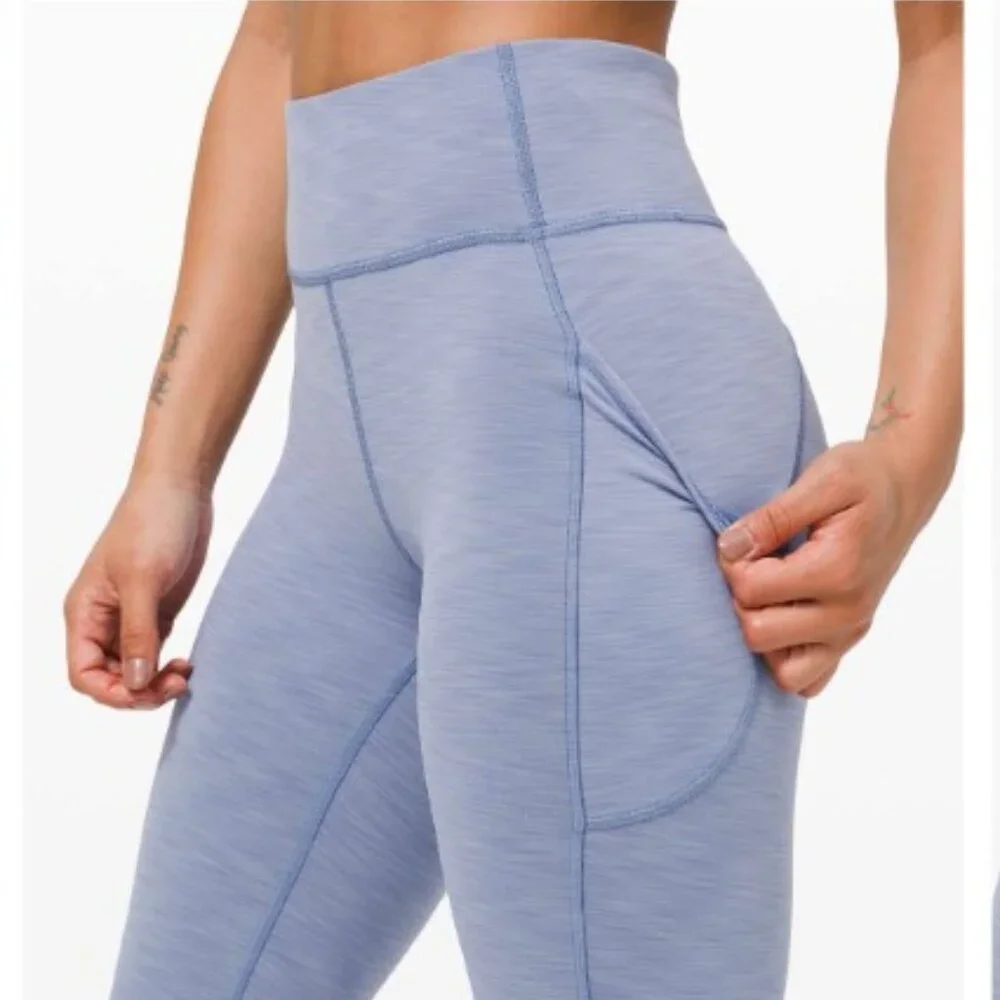 Invigorate High-Rise Tight 28" *Online Only Color: Heathered Water Drop Size4 - Picture 4 of 7